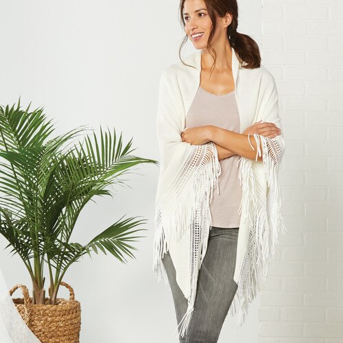 Triangle Knit Scarf With Fringe Three Color Options Montana Rustic Accents