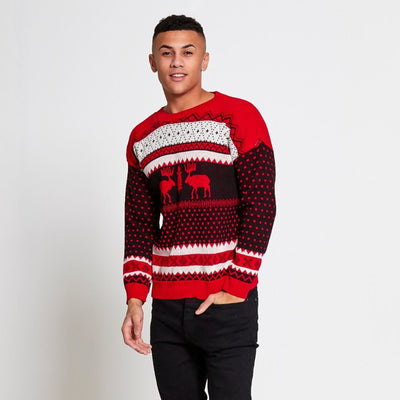 Kids Merry Christmas Knitted Jumper Black Lamarc Sports