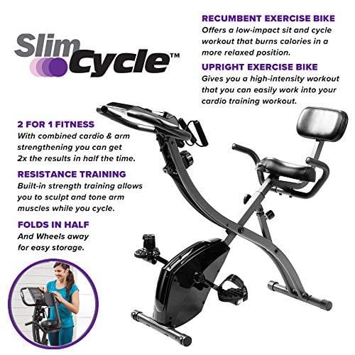 As Seen On Tv Slim Cycle Stationary Bike Folding Indoor Exercise Bik Shopwell