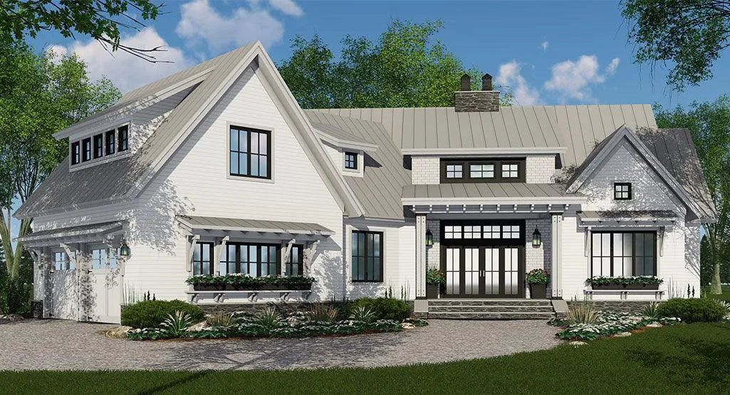 Misty Grove House Plan Modern Farmhouse Plan Country House Plans