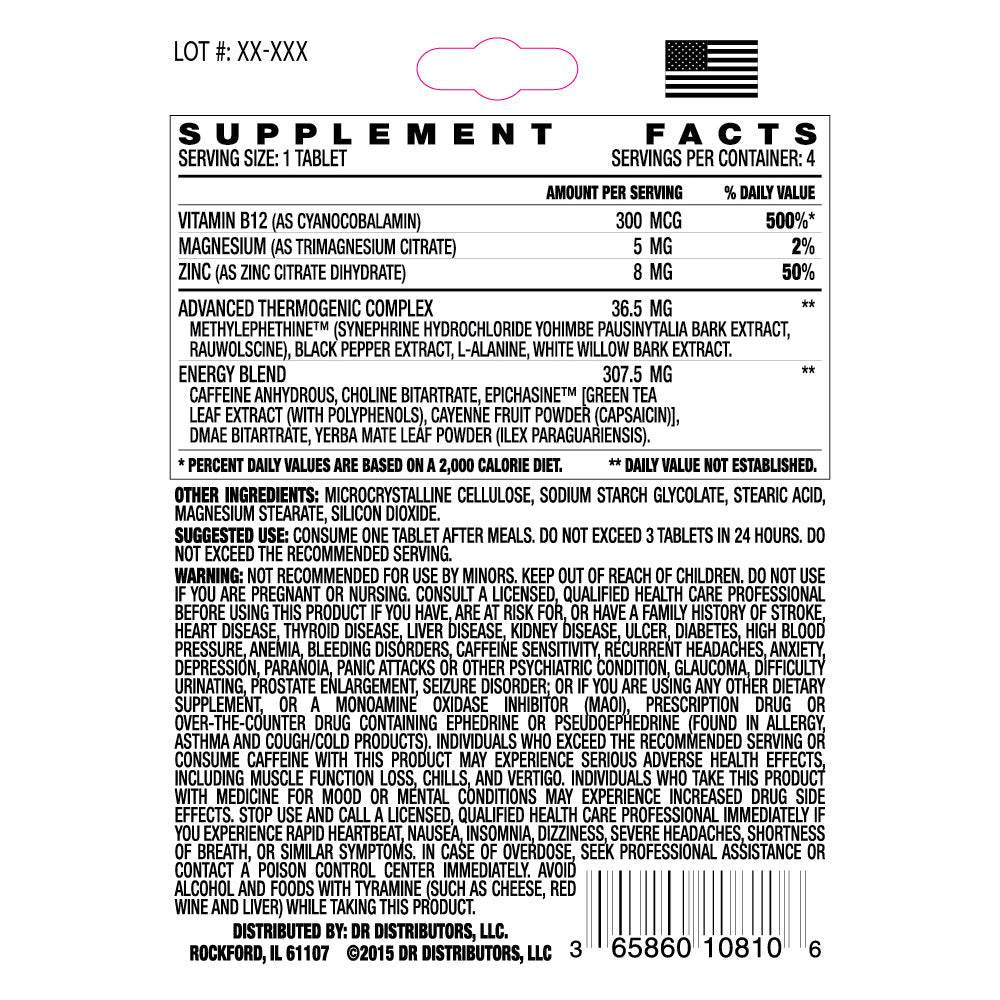 Rapid Action Extreme 2 Way Energy Pills 24 Count Pack Rapid Action Nutrition