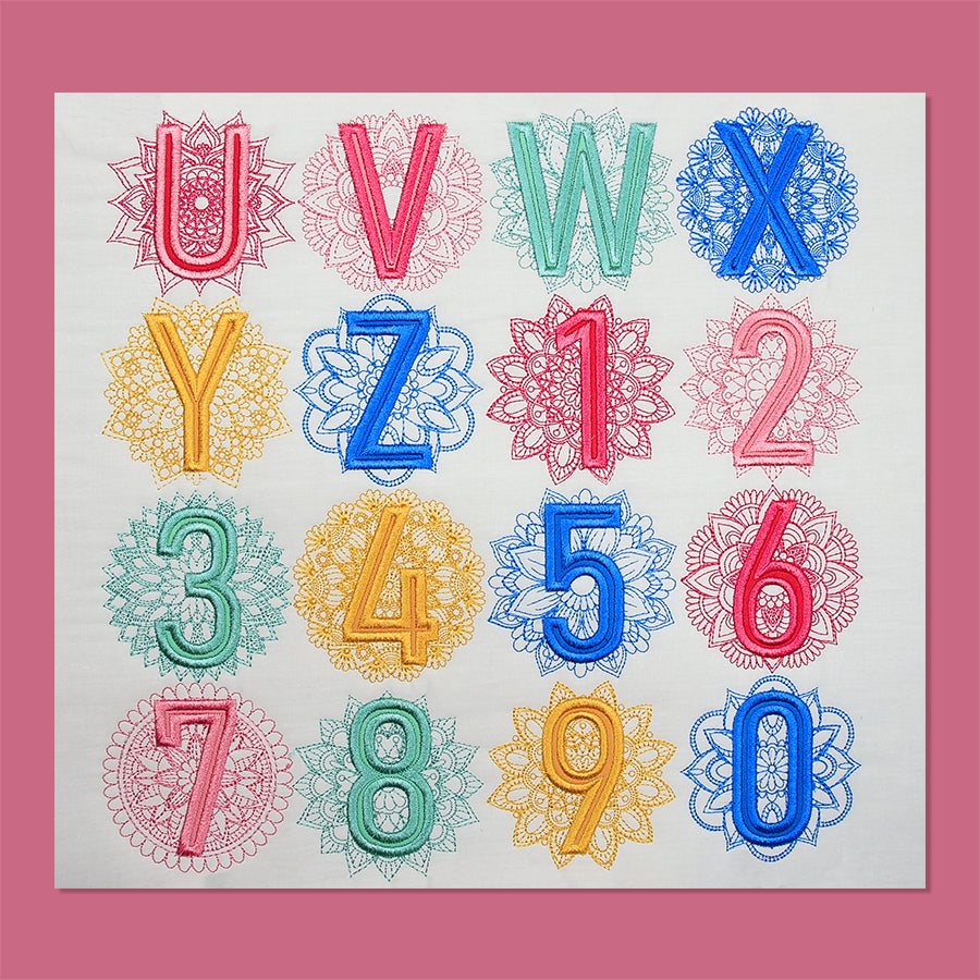 Monarch Mandala Monogram Combo Astitch Ahalf