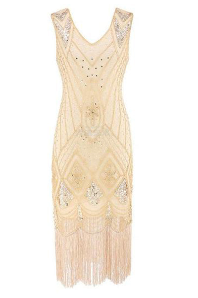 20er Jahre Charleston Kleid Creme Vintage Berlin