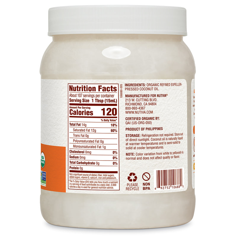 Organic Refined Coconut Oil Nutiva