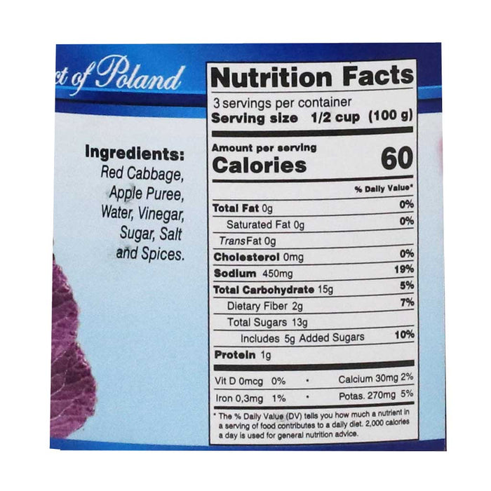Agrosik Red Cabbage With Apple Salad 16oz 450g Jar Mypanier