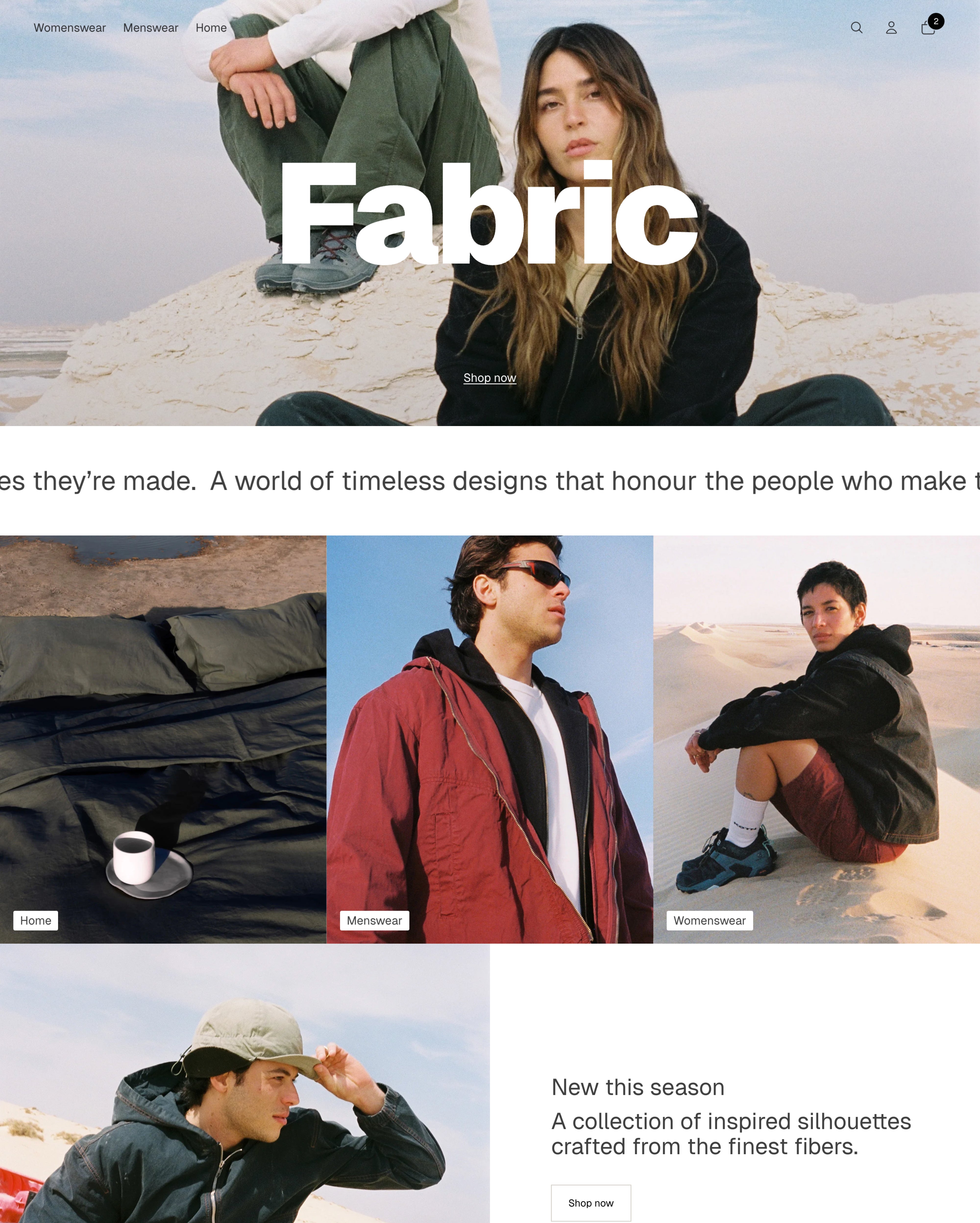 Desktop preview for Fabric in the "Fabric" style