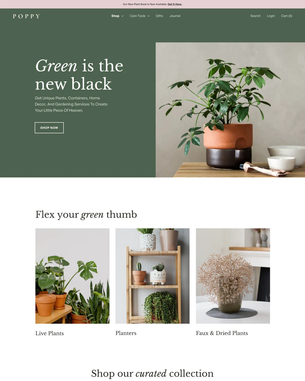 Desktop preview for Abode in the "Outdoor & Garden" style