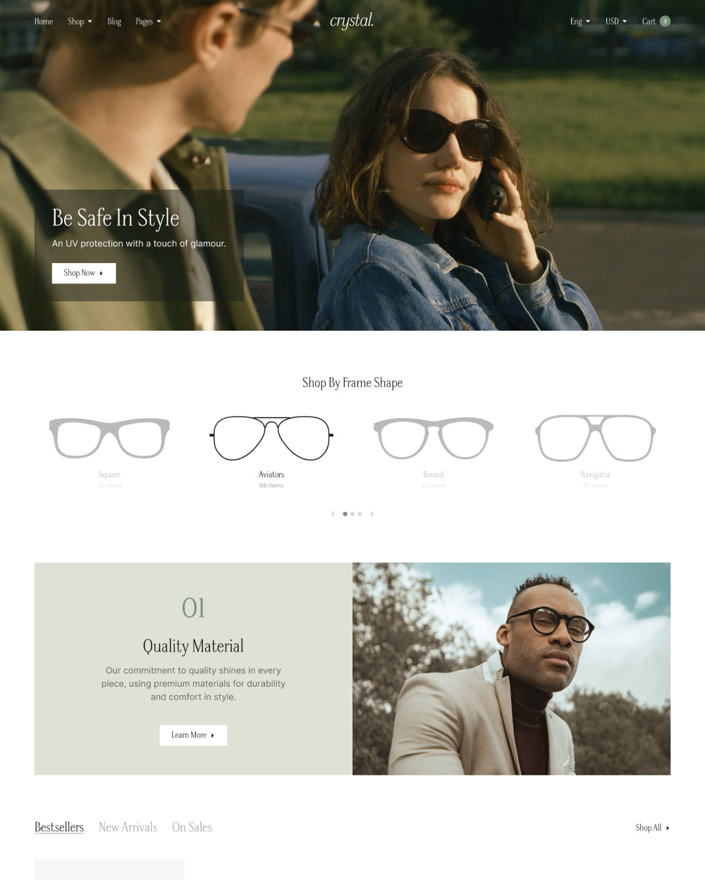 Pré-visualização da área de trabalho do tema Purely no estilo "Eyewear"