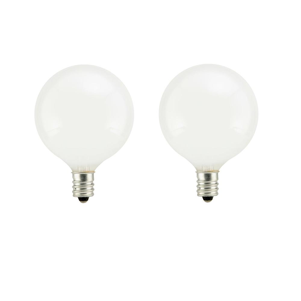 Sylvania 25 Watt Double Life G16 5 Incandescent Light Bulb 2 Pack Super Arbor