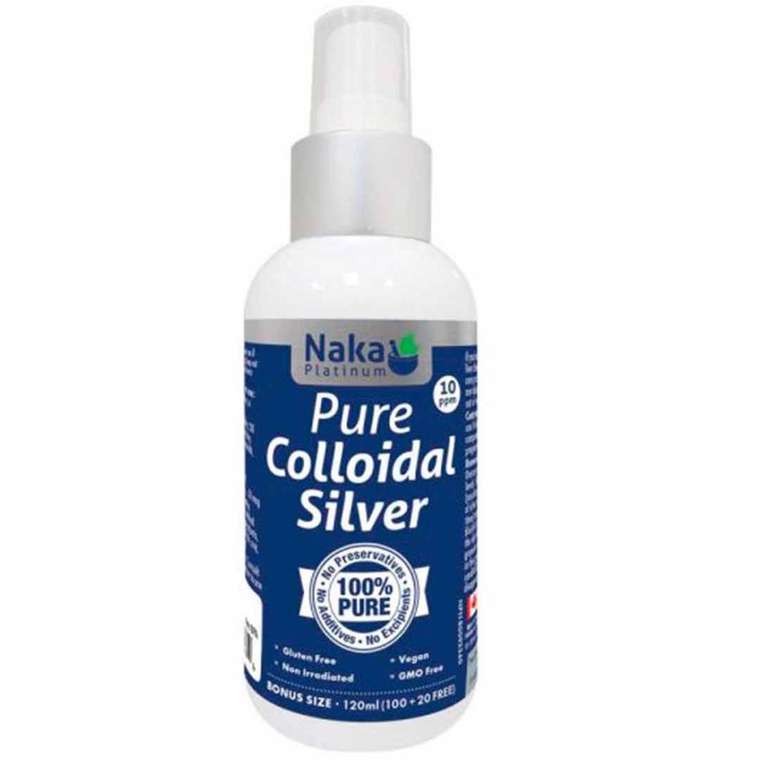 Naka Platinum Pure Colloidal Silver Spray 120ml Bonus Size Nature S Source