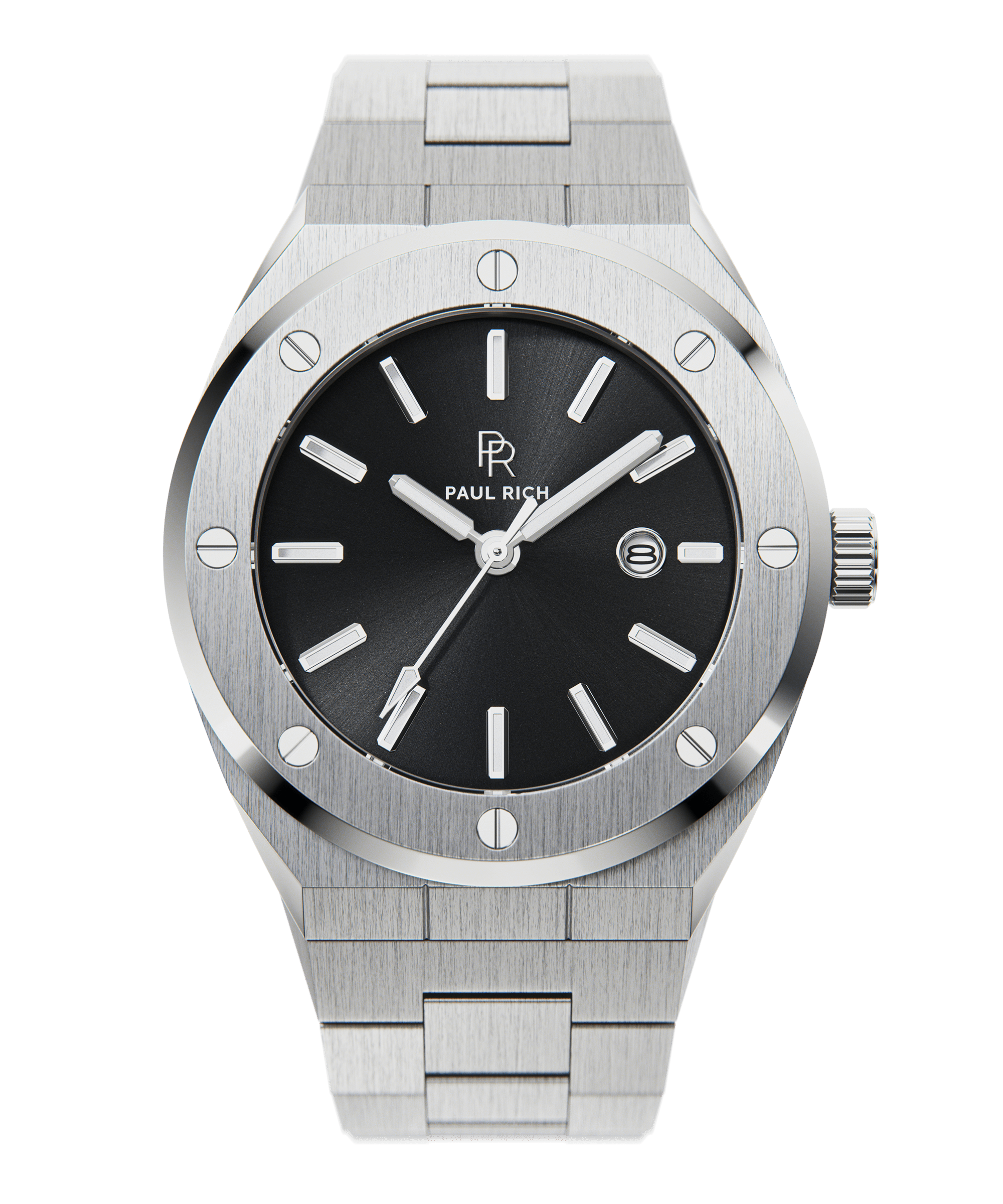 Black And Silver Watch Signature For Men Paul Rich