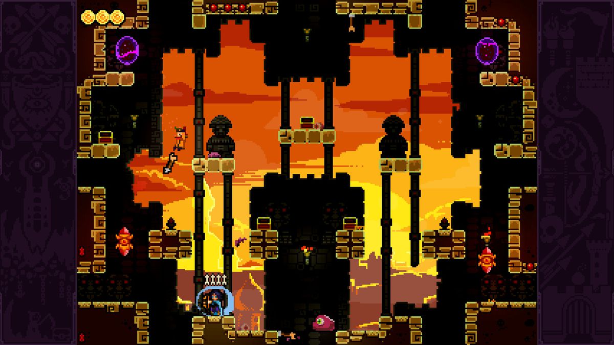 TowerFall Ascension during sunset.