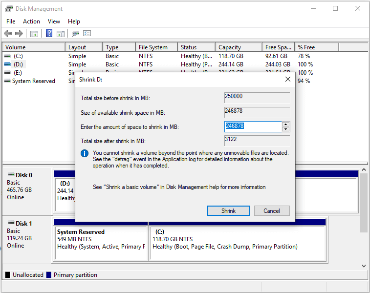 Resize a Disk Partition with Computer Management-1