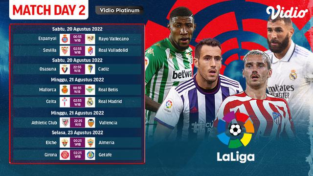 Link Live Streaming La Liga Spanyol 2022 23 Di Vidio Elche Vs Almeria Girona Vs Getafe Bola Liputan6 Com