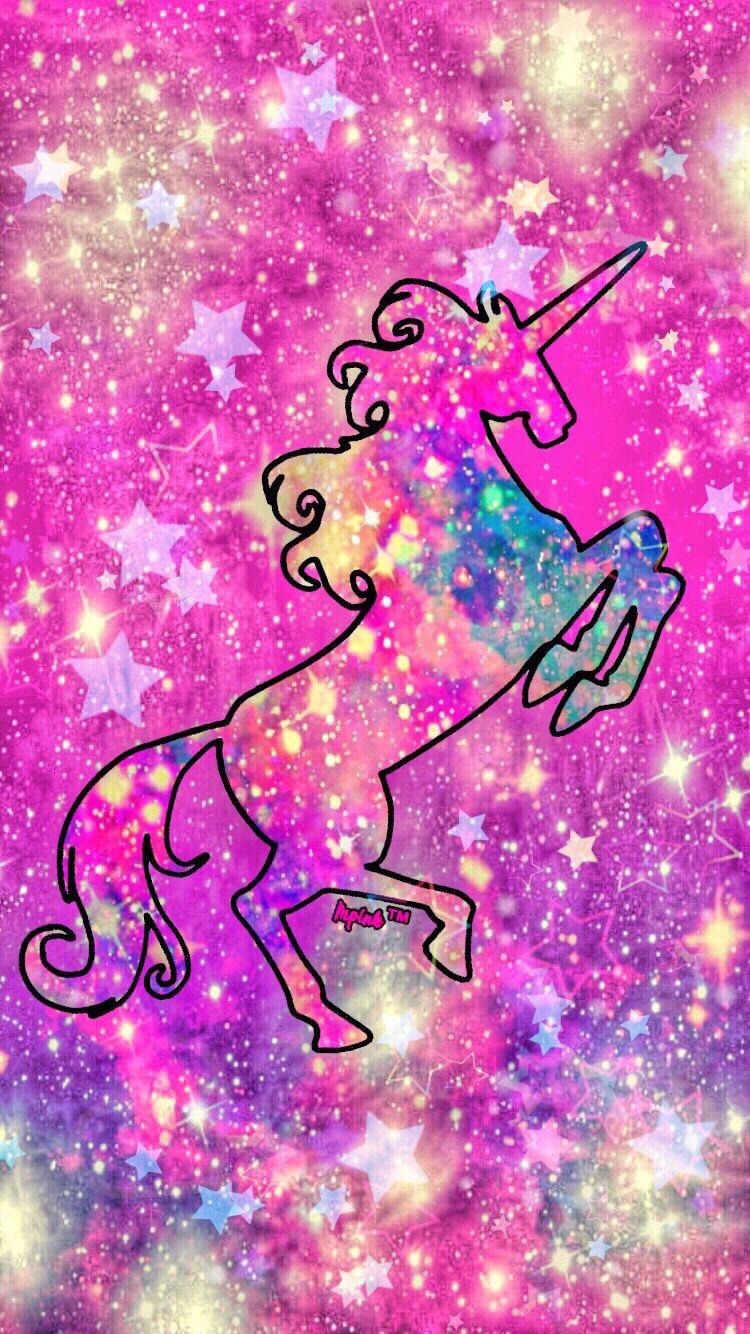 Galaxy Glitter Rainbow Unicorn Wallpaper