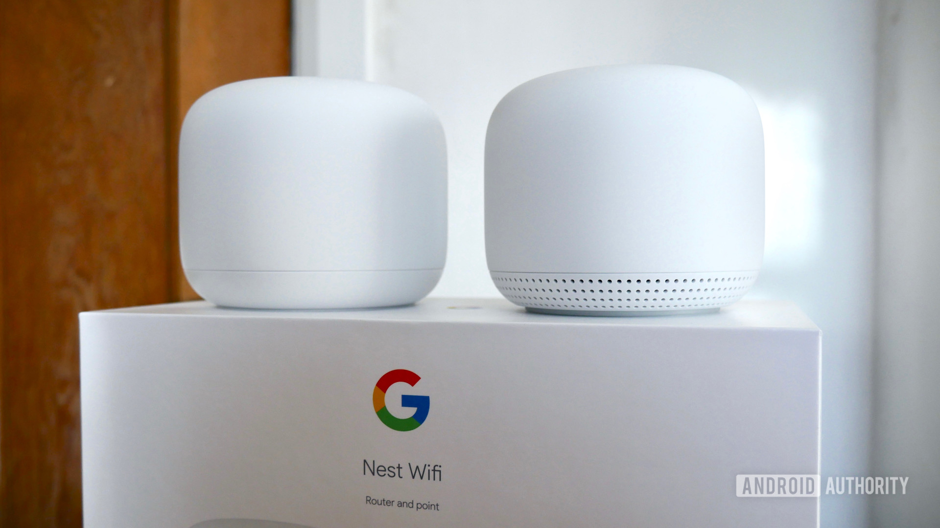 google nest wifi review on top of box