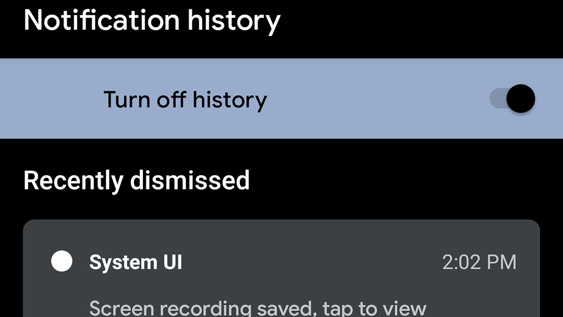 Android 11 DP2 Notification History Hero