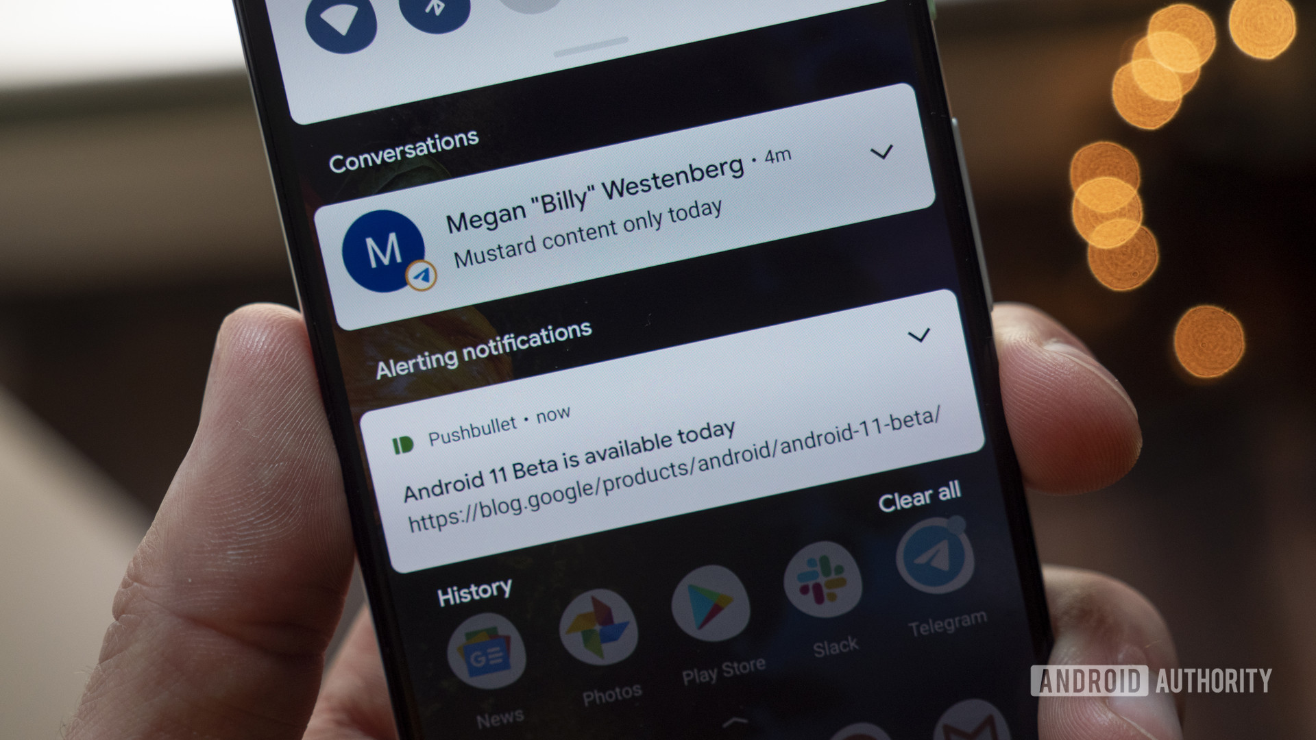 android 11 beta priority conversations telegram pushbullet 1