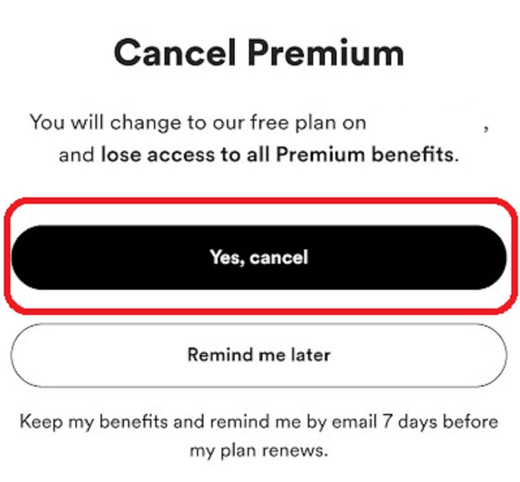 cancel spotify mobile 5