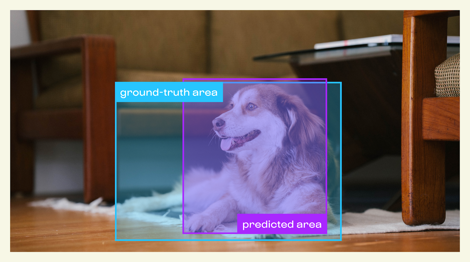 Our tests compared the predicted area to the ground-truth area, or the true boundaries of the object.