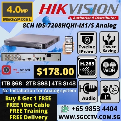 CCTV DVR Hikvision DS-7208HQHI-K1S 8ch 1080p 1U H.265 DVR VGA HDMI 4K Network Mobile APP Hik-Connect P2P AcuSense