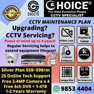 CCTV Maintenance Plan Silver 4 Camera System CCTV Upgrade Service High Resolution Camera Failed Video Lost Site Service CCTV Support Troubleshoot