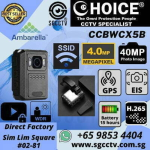 Body Worn Camera CCBWCX5B Police Body Worn Cheapest Top 10 Best Body Cameras 4MP Video 40MP Photo Super long 13~15 hours WIFI SSID GPS Location Electronic Image Stabilization EIS 电子防抖