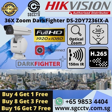 Hikvision 36X-Zoom DarkFighter DS-2DY7236IX-A 2MP 1080P Full HD Optical Zoom 36x Excellent Low-Light Performance Hik-Connect iVMS4500 CCTV Camera  4.6~165.6 mm Motorize Len