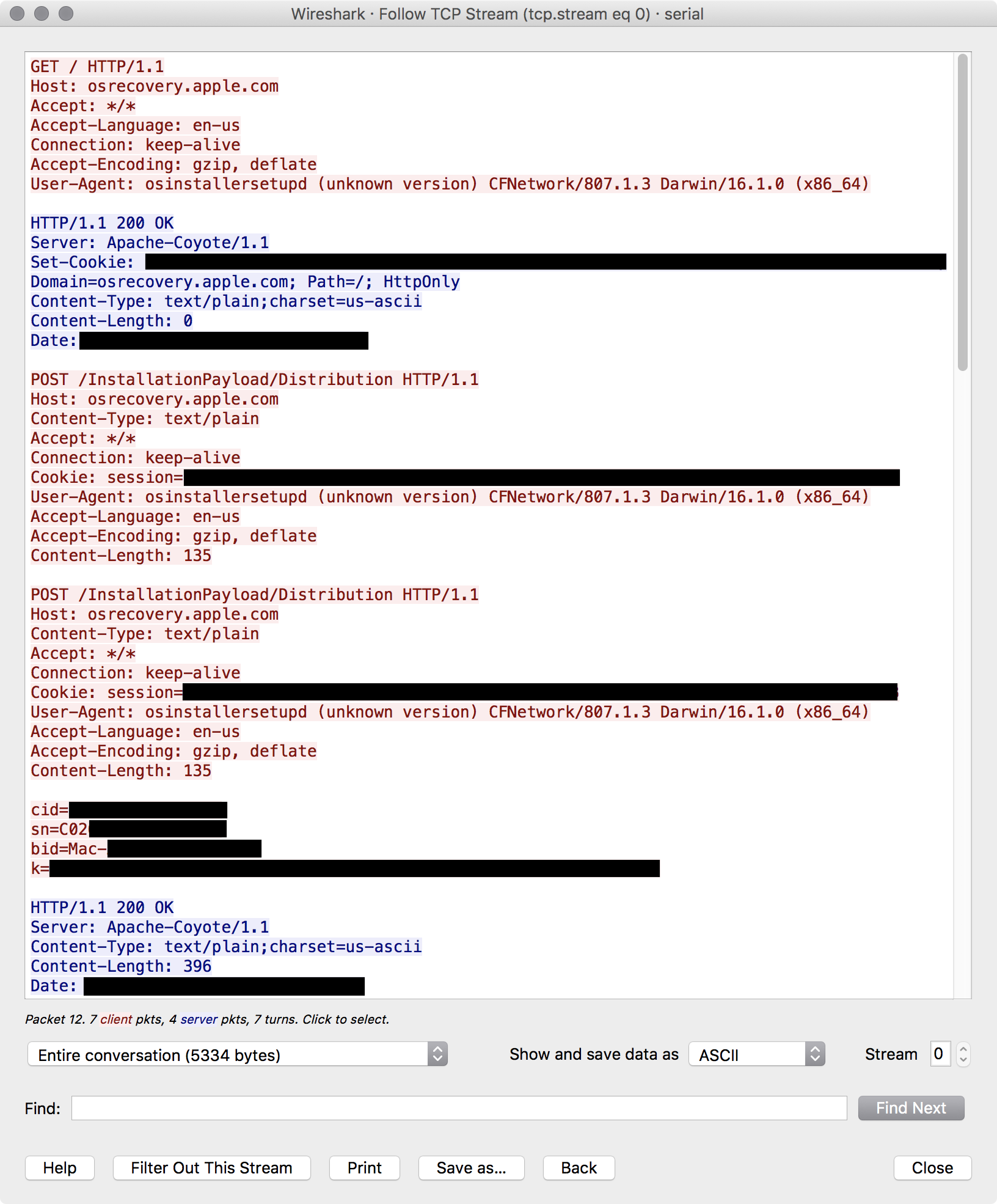 PII is transmitted to Apple in plaintext when using macOS Recovery
