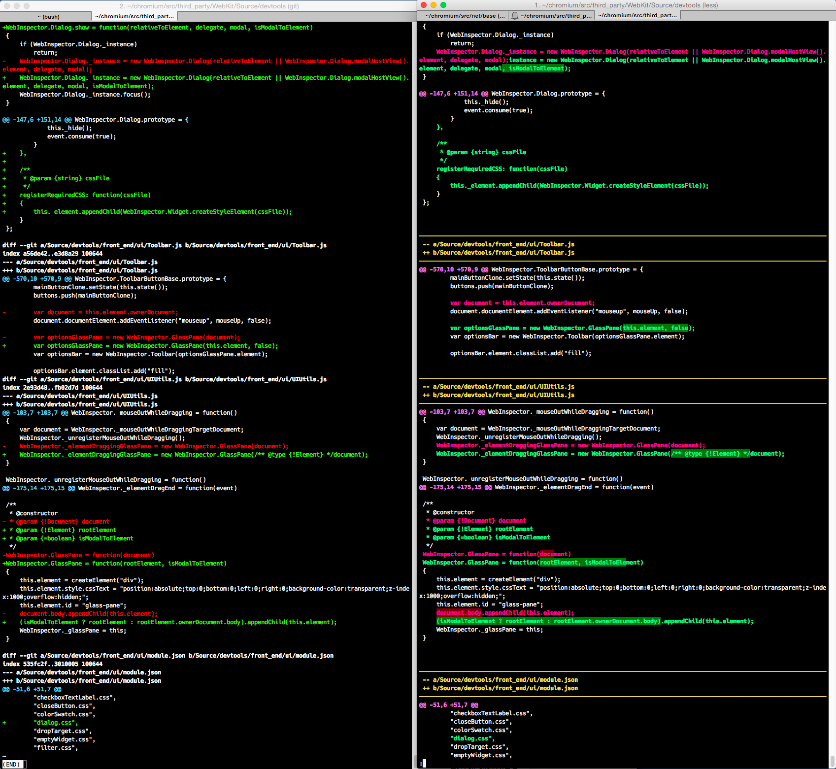 diff-highlight vs diff-so-fancy