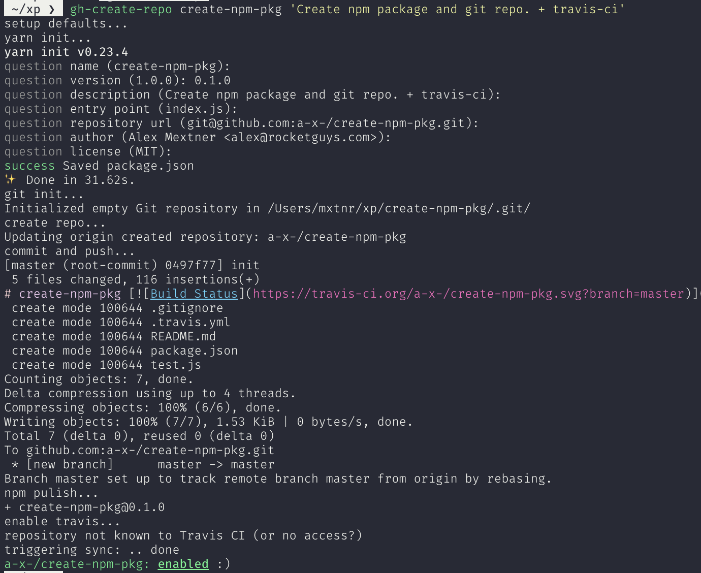 create-npm-pkg output