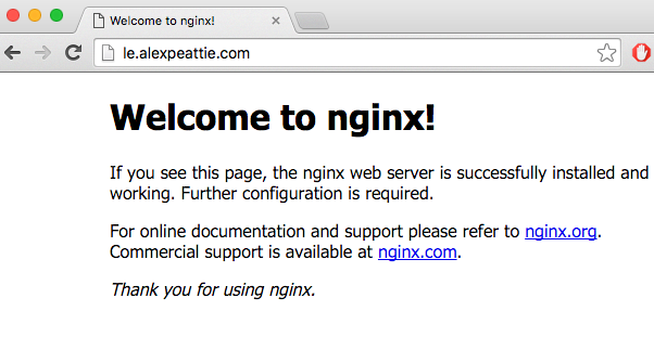 nginx welcome