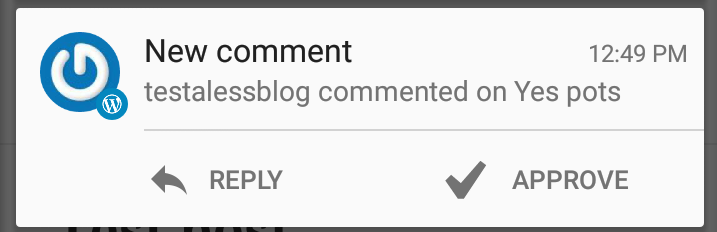 moderated comment push notification