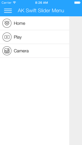Slide Menu Example Image