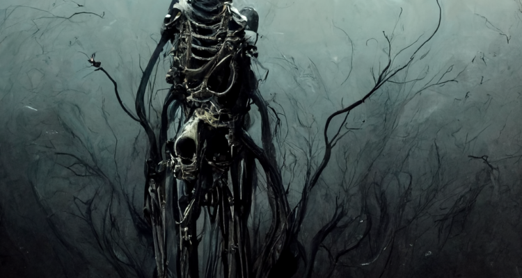 spooky scary skeleton