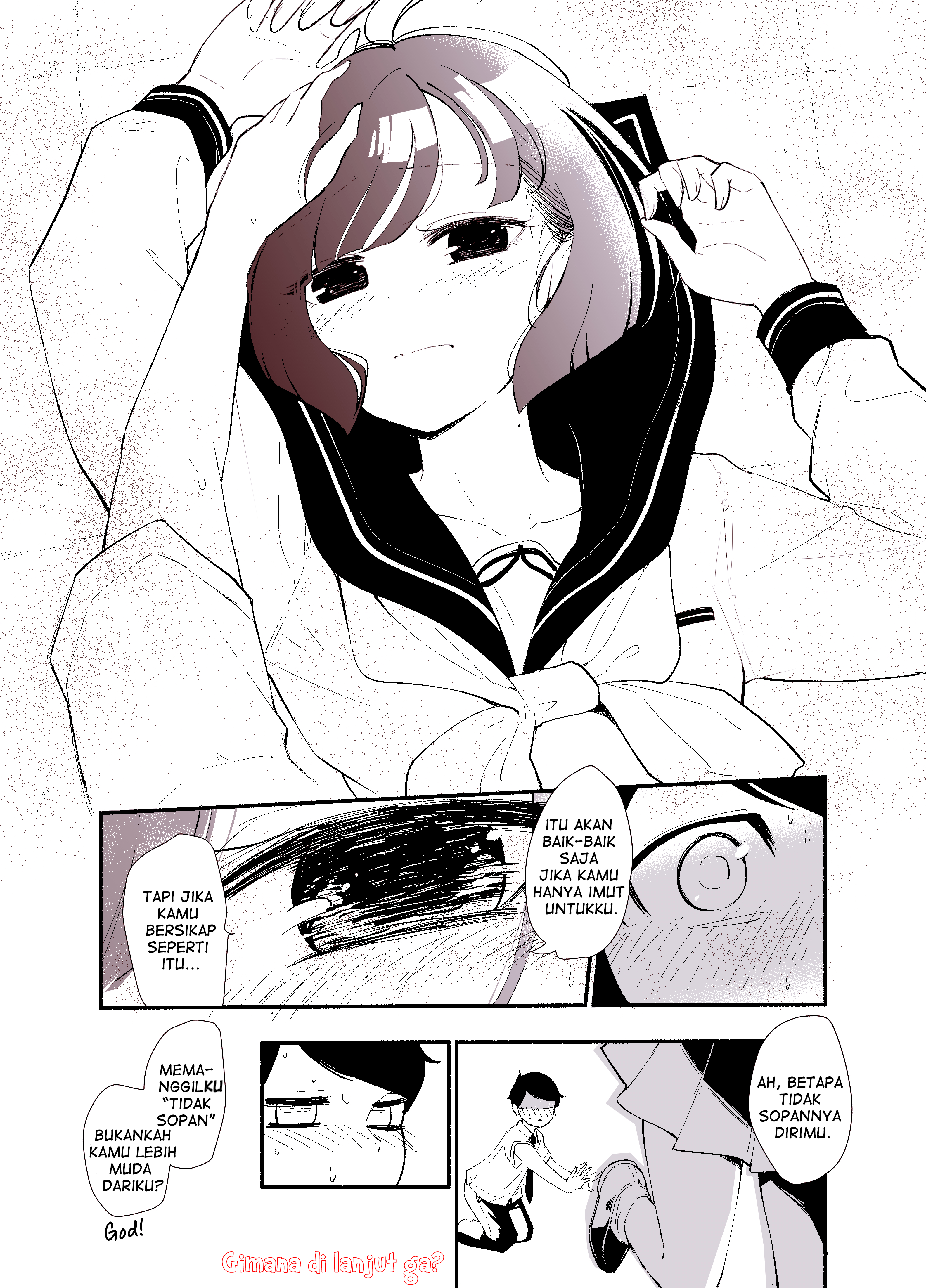 Spoiler Manga Until The Tall Kouhai (Girl) and the Short Senpai (Boy) Develops a Romance. 3