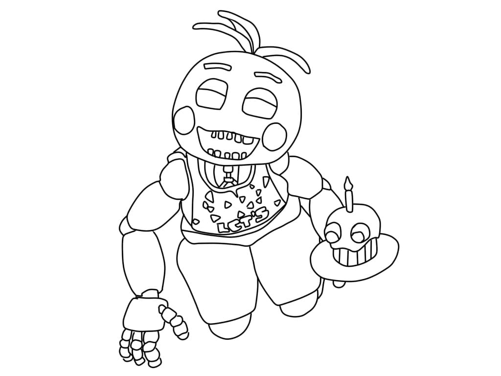 Printable Nightmare Chica Fnaf Coloring Page Fnaf Coloring Pages Porn ...
