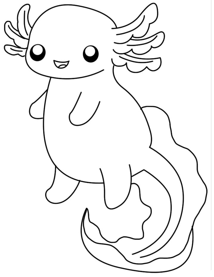 Printable Axolotl Coloring Page Free Printable Coloring Pages for Kids
