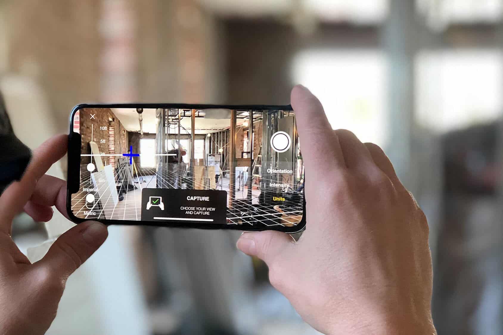 Using AR capability inside a space for work