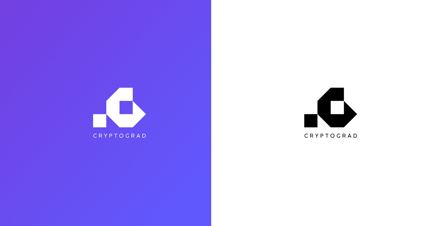 cryptograd logos in two different color combo
