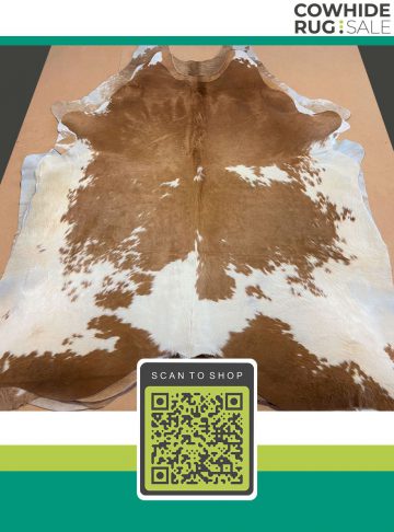 Beige And White Cowhide 5 X 6 Tw 13 32