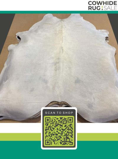large white cowhide 7 x 8 wh 11 17