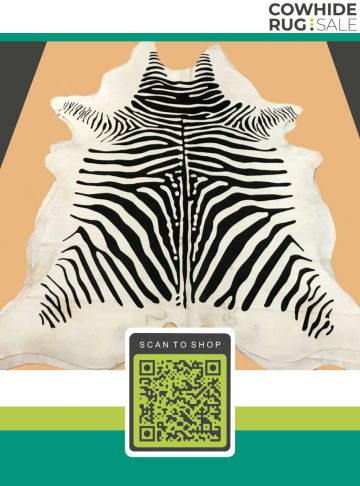 Medium Zebra Cowhide 6 X 7 Ap 31 04