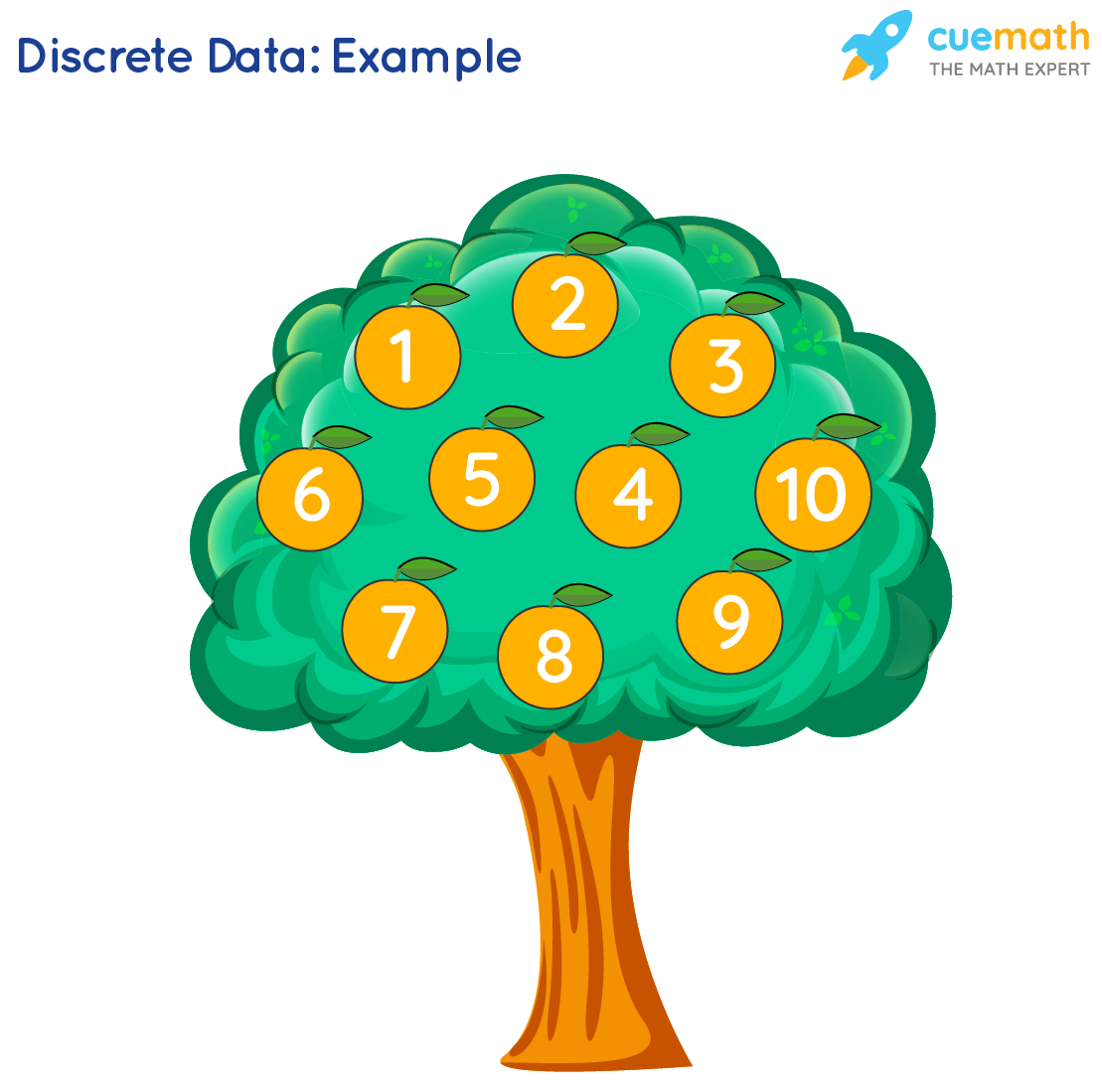 Count orange on the tree Premium Vector