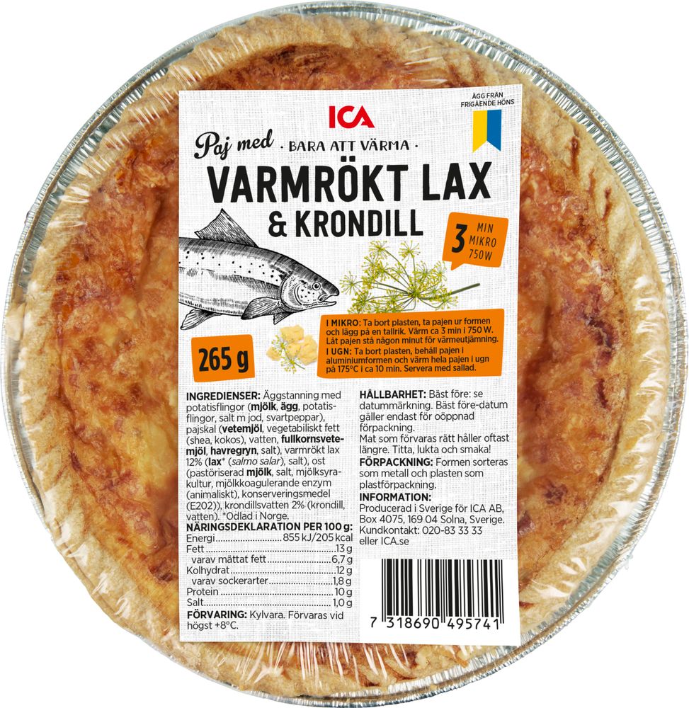 Paj Lax Krondill Ica 265g Jamfor Pris Handla Via Matspar Se