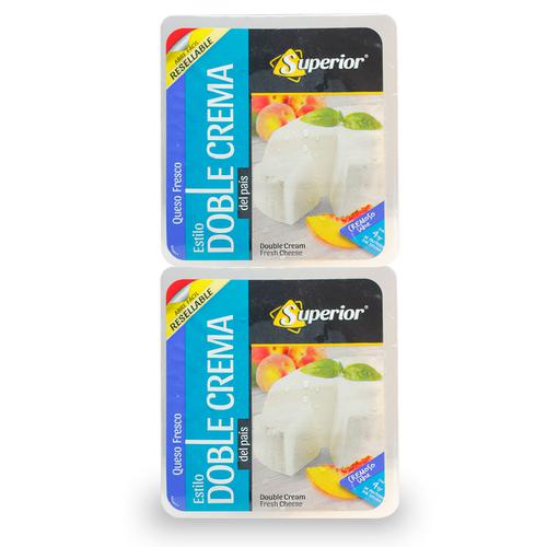 Superior Queso Doble Crema 2 Unidades 255g 9 Oz Pricesmart Panama