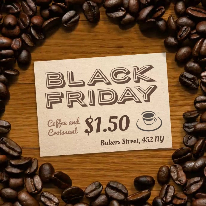 Coffee Shop Black Friday Offer Template Postermywall