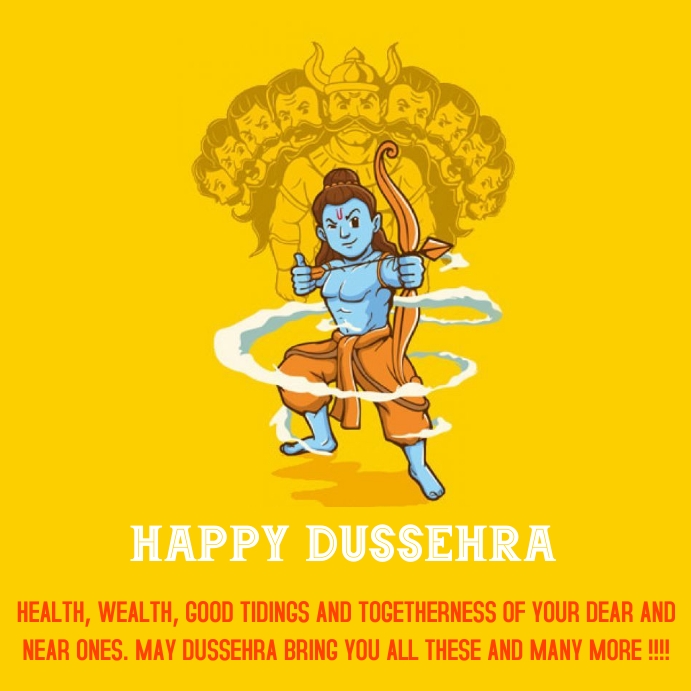 Templat Kutipan Dussehra 10 Bahagia Postermywall