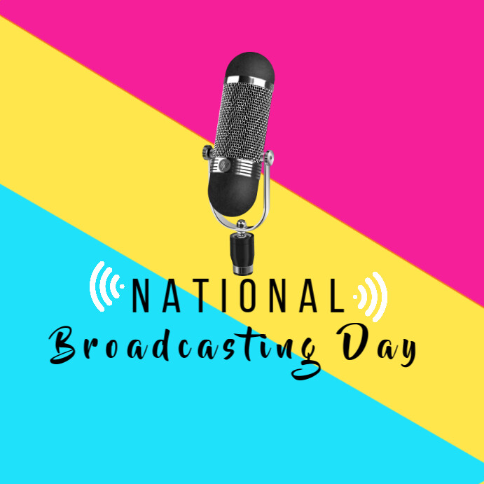 National Broadcasting Day Template Postermywall
