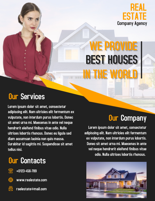 Real Estate Consultant Flyer Property Business Poster Templat Postermywall